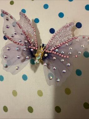 Sparkling Pink & Purple Butterfly Hair Clip for Kids